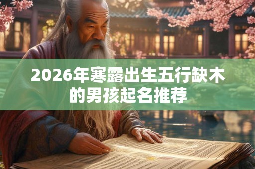 2026年寒露出生五行缺木的男孩起名推荐