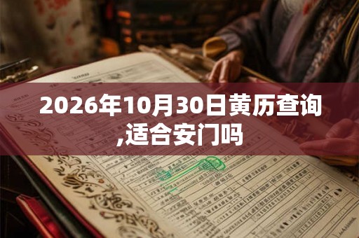 2026年10月30日黄历查询,适合安门吗