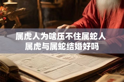 属虎人为啥压不住属蛇人 属虎与属蛇结婚好吗
