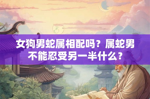 女狗男蛇属相配吗?属蛇男不能忍受另一半什么? 女狗男蛇属相配吗?属蛇男不能忍受另一半什么?