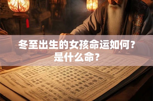 冬至出生的女孩命运如何?是什么命? 冬至出生的女孩命运如何?是什么命?