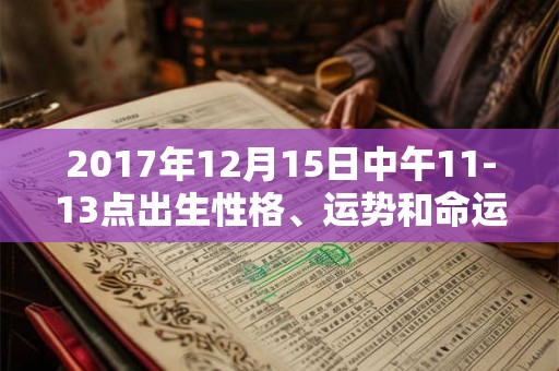 2017年12月15日中午11-13点出生性格、运势和命运 2017年12月15日中午11-13点出生性格、运势和命运