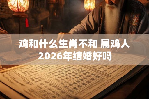 鸡和什么生肖不和 属鸡人2026年结婚好吗