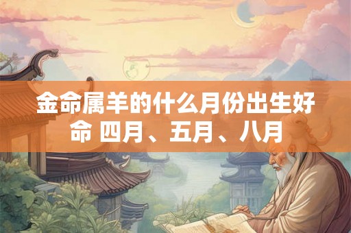 金命属羊的什么月份出生好命 四月、五月、八月