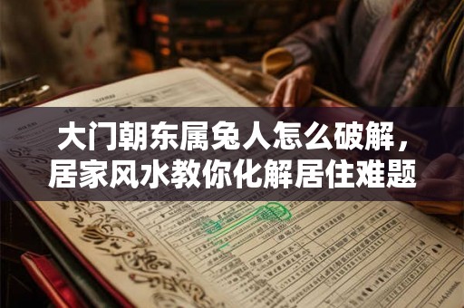 大门朝东属兔人怎么破解,居家风水教你化解居住难题 大门朝东属兔人怎么破解,居家风水教你化解居住难题