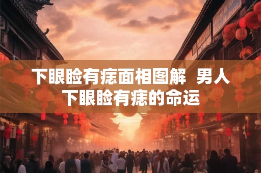下眼睑有痣面相图解  男人下眼睑有痣的命运
