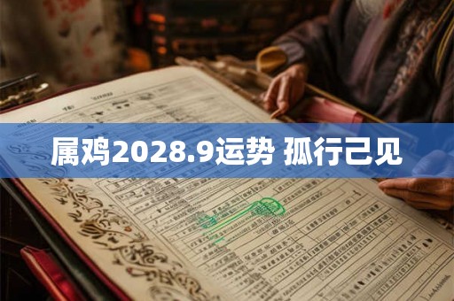 属鸡2028.9运势 孤行己见