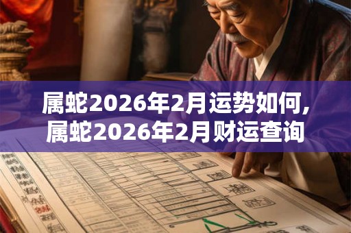 属蛇2026年2月运势如何,属蛇2026年2月财运查询 属蛇2026年2月运势如何,属蛇2026年2月财运查询