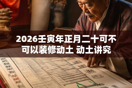2026壬寅年正月二十可不可以装修动土 动土讲究