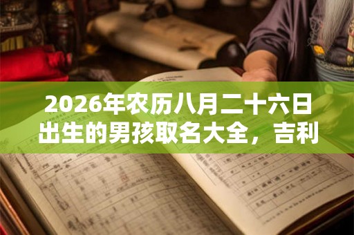 2026年农历八月二十六日出生的男孩取名大全,吉利好名字推荐 2026年农历八月二十六日出生的男孩取名大全,吉利好名字推荐