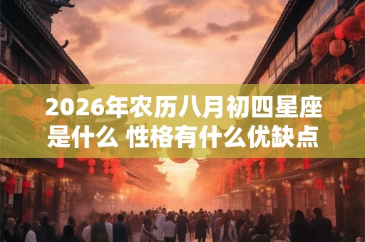 2026年农历八月初四星座是什么 性格有什么优缺点