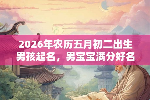 2026年农历五月初二出生男孩起名，男宝宝满分好名字推荐