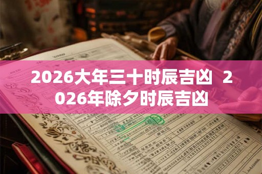 2026大年三十时辰吉凶  2026年除夕时辰吉凶