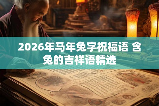 2026年马年兔字祝福语 含兔的吉祥语精选