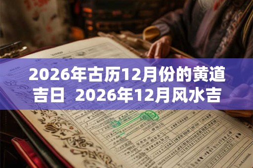 2026年古历12月份的黄道吉日  2026年12月风水吉日