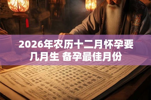 2026年农历十二月怀孕要几月生 备孕最佳月份