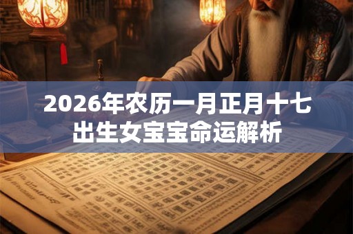 2026年农历一月正月十七出生女宝宝命运解析