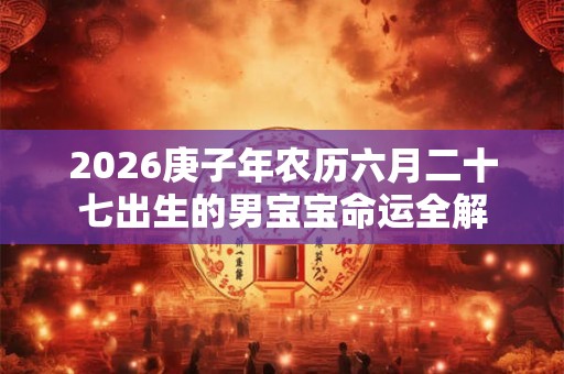 2026庚子年农历六月二十七出生的男宝宝命运全解