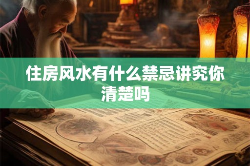 住房风水有什么禁忌讲究你清楚吗
