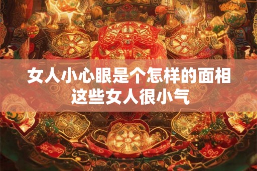 女人小心眼是个怎样的面相 这些女人很小气