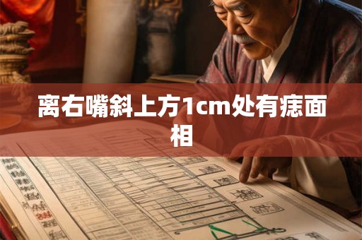 离右嘴斜上方1cm处有痣面相