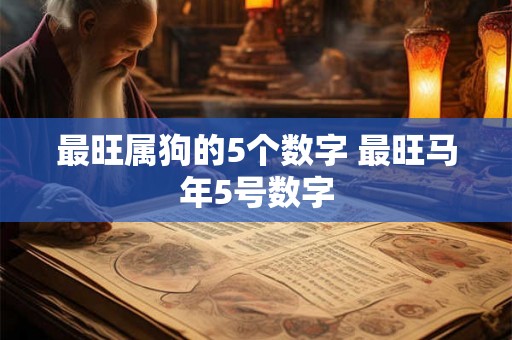 最旺属狗的5个数字 最旺马年5号数字