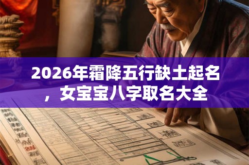 2026年霜降五行缺土起名,女宝宝八字取名大全 2026年霜降五行缺土起名,女宝宝八字取名大全