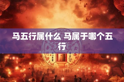 马五行属什么 马属于哪个五行