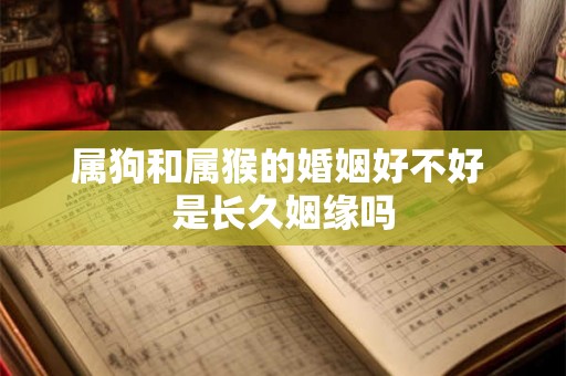 属狗和属猴的婚姻好不好 是长久姻缘吗