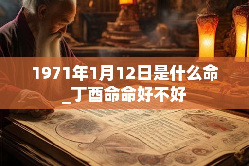 1971年1月12日是什么命_丁酉命命好不好