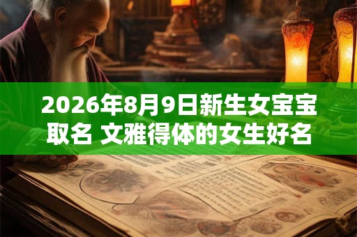 2026年8月9日新生女宝宝取名 文雅得体的女生好名