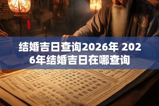 结婚吉日查询2026年 2026年结婚吉日在哪查询 结婚吉日查询2026年 2026年结婚吉日在哪查询
