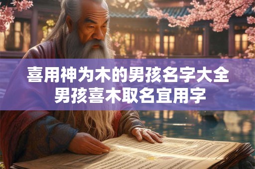 喜用神为木的男孩名字大全 男孩喜木取名宜用字