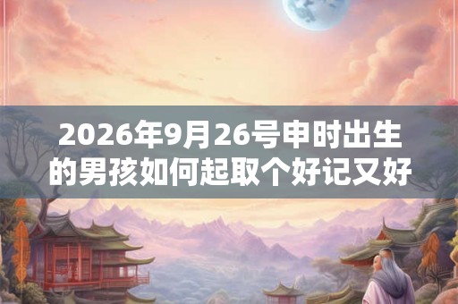 2026年9月26号申时出生的男孩如何起取个好记又好听的名字和五行属性 2026年9月26号申时出生的男孩如何起取个好记又好听的名字和五行属性