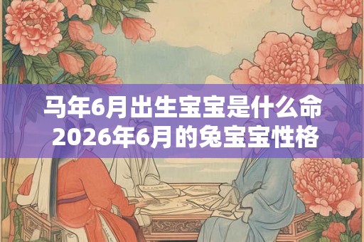 马年6月出生宝宝是什么命 2026年6月的兔宝宝性格分析