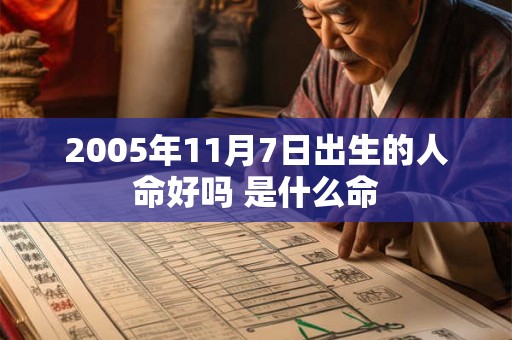 2005年11月7日出生的人命好吗 是什么命 2005年11月7日出生的人命好吗 是什么命
