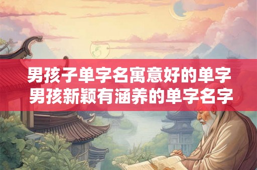 男孩子单字名寓意好的单字 男孩新颖有涵养的单字名字