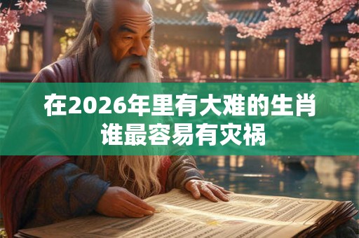 在2026年里有大难的生肖 谁最容易有灾祸 在2026年里有大难的生肖 谁最容易有灾祸