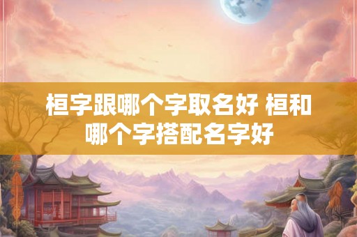 桓字跟哪个字取名好 桓和哪个字搭配名字好