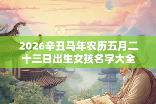 2026辛丑马年农历五月二十三日出生女孩名字大全