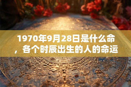 1970年9月28日是什么命，各个时辰出生的人的命运