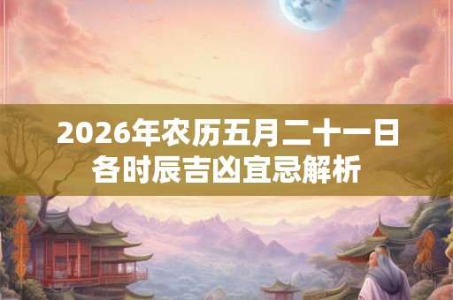 2026年农历五月二十一日各时辰吉凶宜忌解析