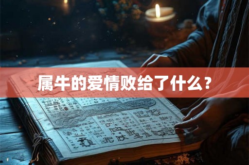属牛的爱情败给了什么？