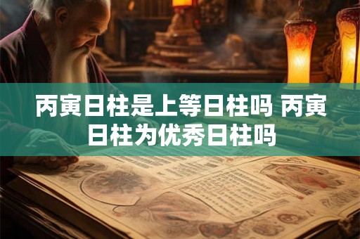 丙寅日柱是上等日柱吗 丙寅日柱为优秀日柱吗