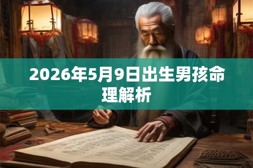 2026年5月9日出生男孩命理解析