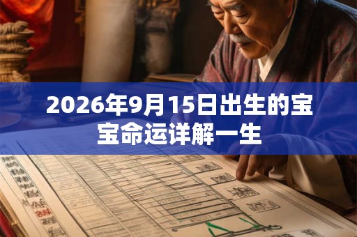 2026年9月15日出生的宝宝命运详解一生
