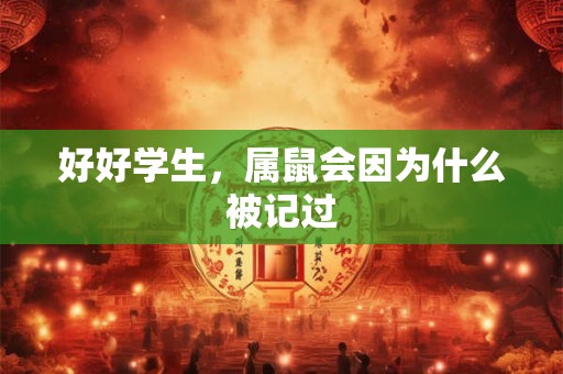好好学生,属鼠会因为什么被记过 好好学生,属鼠会因为什么被记过
