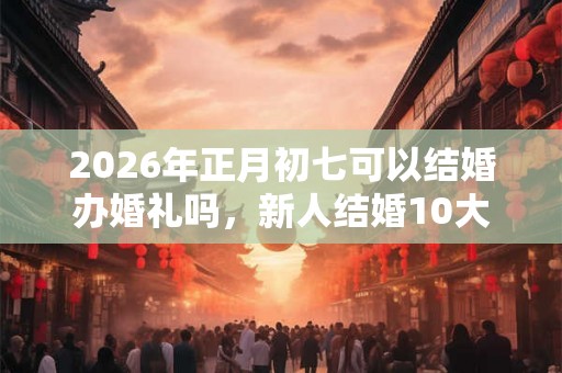 2026年正月初七可以结婚办婚礼吗,新人结婚10大禁忌! 2026年正月初七可以结婚办婚礼吗,新人结婚10大禁忌!
