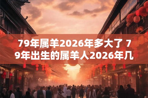 79年属羊2026年多大了 79年出生的属羊人2026年几岁 79年属羊2026年多大了 79年出生的属羊人2026年几岁