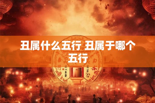 丑属什么五行 丑属于哪个五行